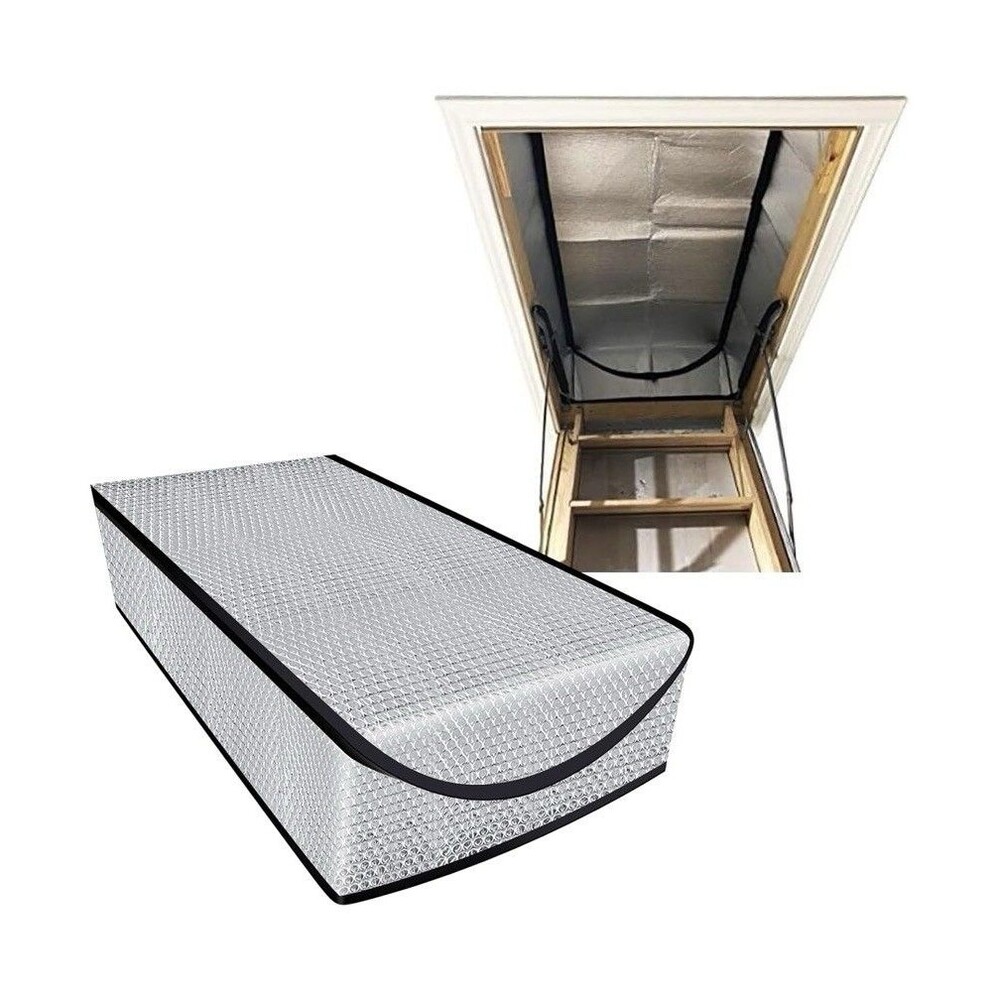 25x54x11 Inch Attic Stair Cover – Reflective Foil Insulation with Zipper Access